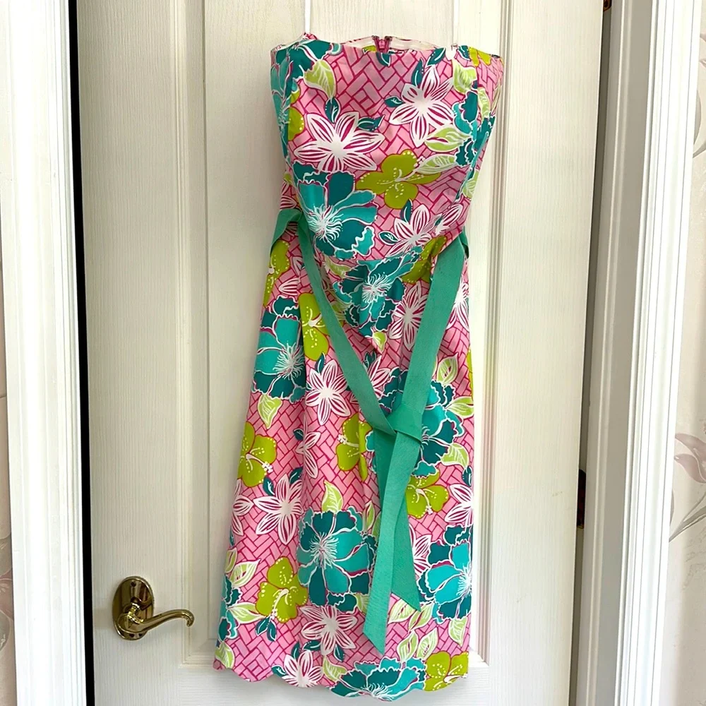 Lilly Pulitzer strapless party dress - Picture 1 of 2